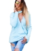 Winter Sexy Women Halter Knitted Sweater V-Neck Long Sleeves Solid Color Knit Jumper Pullovers Tops