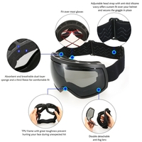 Winter Skiing Goggle UV400 Protection Dual Lens Snowboard Goggles OTG Spherical Anti-fog Snow Skating Skiing Sports Goggle Detachable Lens Goggle