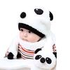 Winter Toddler Girl Boy Cute Panda Hat Scarf Set Fleece Beanie Warm Cap Unisex Two-Piece Set