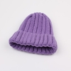 Winter Warm Hat Unisex Women Men Knitted Beanie Solid Color Ribbed Knit Cap