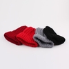 Winter Warm Hat Unisex Women Men Knitted Beanie Solid Color Ribbed Knit Cap