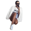 Winter Women Faux Fur Coat Solid Color Long Sleeve Fluffy Outerwear Short Jacket Hairy Warm Overcoat