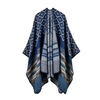 Winter Women Loose Outerwear Coat Oversized Knitted Cashmere Poncho