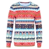 Winter Women Sweater Reindeer Snow Print O-Neck Long Sleeve Elegant Warm Pullover Christmas Tops Blouse