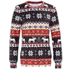 Winter Women Sweater Reindeer Snow Print O-Neck Long Sleeve Elegant Warm Pullover Christmas Tops Blouse
