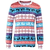 Winter Women Sweater Reindeer Snow Print O-Neck Long Sleeve Elegant Warm Pullover Christmas Tops Blouse