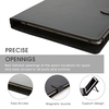 Wireless BT Keyboard for 8in to 8.9in BT Tablets 78 Keys Keyboard with Leather Case for IOS Android Windows Black