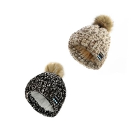 Wireless BT Women Warm Knitted Beanie Pompon Hat