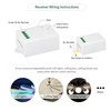 Wireless Light Switch Receiver Wired-in 4 Wire Receiving Controller Compatible with Wireless Switch to Remote Control Light Lamp AC85V-260V