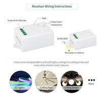 Wireless Light Switch Receiver Wired-in 4 Wire Receiving Controller Compatible with Wireless Switch to Remote Control Light Lamp AC85V-260V