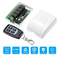 Wireless Remote Control Switch Receiver Module and 1PCS 4 Key RF 433 Mhz Transmitter Remote Controls