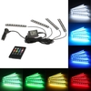 Wireless Remote Music / Voice Control Interior Atmosphere Light Bar Car Floor Dash LED Decoration Lamp Kit 12V