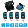 Wireless Remote Switch Relay Receiver and 4PCS RF Transmitter Remote Controls