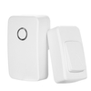 Wireless Smart Doorbell Kit Battery-Free Transmitter + Receiver with 32 Ringtones 3 Volume Levels 120m Transmission Range for Home Office AC90-250V--White