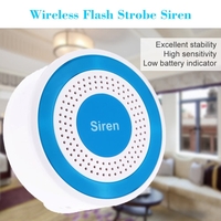Wireless Strobe Siren standalone Alarm for GSM Home Security Alarm System 433MHz