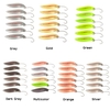YAPADA 6Pcs 2g/3.3cm 3g/3.8cm Zinc Alloy Hard Fishing Lures Spoon Sequin Paillette Baits with Single Hook