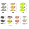 YAPADA 6Pcs 2g/3.3cm 3g/3.8cm Zinc Alloy Hard Fishing Lures Spoon Sequin Paillette Baits with Single Hook