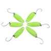 YAPADA Spoon 007 6Pcs Loong Scale 3.5g 2.5g 1.5g Zinc Alloy Hard Fishing Lures Spoon Sequin Paillette Baits with Single BKK Hook 7 Colors