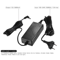 YONGNUO 12V 5A AC Power Adapter with EU Plug Wide Voltage 100-240V for YONGNUO YN600L Series YN300III YN168 YN216 YN1410 YN300Air YN160III YN360 YN608 YN600RGB YN308 YN600 Air LED Video Light