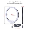 YONGNUO YN308 3200K~5500K Bi-Color Temperature Wireless Remote LED Ring Video Light Annular and Frameless Appearance Design Adjustable Brightness CRI=95 with Handle Grip Remote Controller for Portrait Live Video Selfie