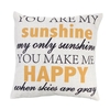 You Are My Sunshine Cotton and Linen Pillowcase Back Cushion Cover Throw Pillow Case for Bed Sofa Car Home Decorative Decor 45 * 45cm