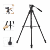 YUNTENG VCT-880 Portable Aluminum Alloy Tripod 3-Section Telescoping with 2-Way Damping Ball Head for Canon Nikon Sony DSLR Camera Camcorder Max Load Capacity 5kg