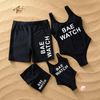 Black Family Matching Swimsuit