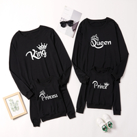 Crown Letter Print Family Matching Sweatshirts
