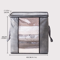 Fabric Storage Bag for Clothes,  Household Foldable and Waterproof Non-Woven Organizer Box for Quilt and Clothing