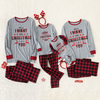 Family All I Want for Christmas Is You Letter Print Plaid Matching Pajamas Set