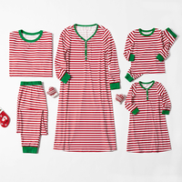 Family Christmas Striped Matching Pajamas Set