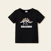 Family Family Matching Easter Egg and Dinosaur Graphic Black Tops