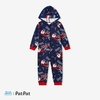Frosty The Snowman Family Matching Christmas Allover Zip-up Hooded Onesies Pajamas(Flame Resistant)