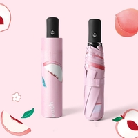 Fruit Graphic Automatic Umbrella Windproof Travel Rain Umbrella Sun Umbrella Portable Folding Small Compact Umbrella