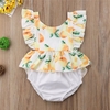 Fruit Print Flounced Top and PP Shorts Set