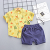 Fruit Print Short-sleeve Shirt and Shorts Set