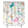 Funny Shower Curtain Kids Cartoon Animal Pets Playing Cute Shower Curtain 58.5*70.2