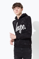 Hype Black Aop Speckle Kids Pullover Hoodie Size 9-10