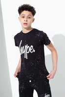 HYPE BLACK AOP SPECKLE KIDS T-SHIRT