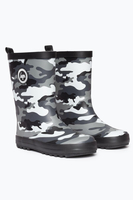 HYPE BLACK CAMO KIDS WELLIES