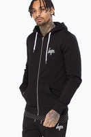 Hype Black Mini Script Mens Zip Hoodie Size Medium