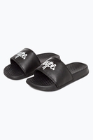Hype Black Script Kids Sliders Size 10