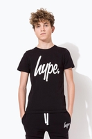 Hype Black Script Kids T-Shirt Size 5-6
