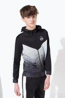 Hype Black Speckle Fade Crest Kids Track Jacket Size 3-4