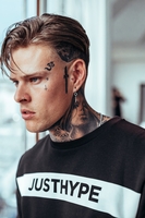 Hype Black Stripe Mens Crew Neck Size XX-Small