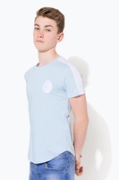 Hype Blue Side Stripe Crest Kids T-Shirt Size 9-10