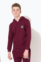 Hype Burgundy Crest Kids Pullover Hoodie Size 11-12