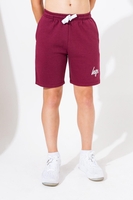 Hype Burgundy Script Kids Shorts Size 11-12