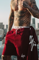 Hype Burgundy Script Mens Shorts Size Large