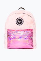 Hype Fur Holographic Pink Backpack School Bag
